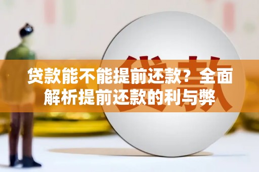 西吉贷款能不能提前还款？全面解析提前还款的利与弊