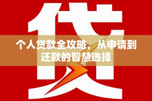 西吉个人贷款全攻略，从申请到还款的智慧选择