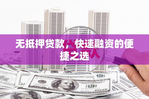 西吉无抵押贷款，快速融资的便捷之选