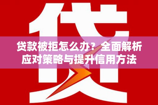 西吉贷款被拒怎么办？全面解析应对策略与提升信用方法