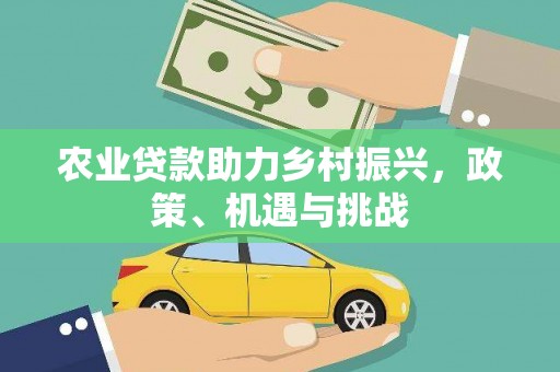 西吉农业贷款助力乡村振兴，政策、机遇与挑战