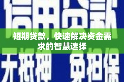 西吉短期贷款，快速解决资金需求的智慧选择