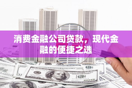 西吉消费金融公司贷款，现代金融的便捷之选
