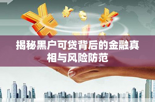 西吉揭秘黑户可贷背后的金融真相与风险防范