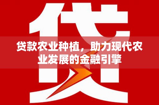 西吉贷款农业种植，助力现代农业发展的金融引擎