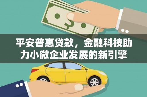西吉平安普惠贷款，金融科技助力小微企业发展的新引擎