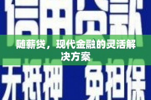 西吉随薪贷，现代金融的灵活解决方案