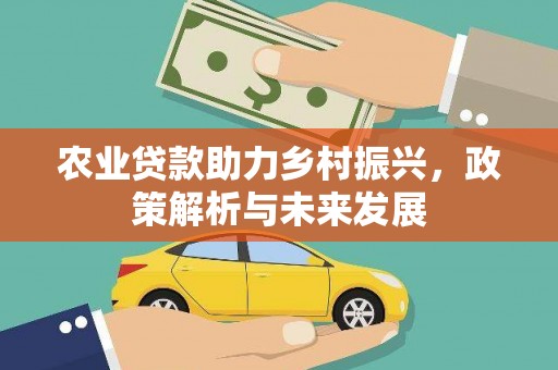 西吉农业贷款助力乡村振兴，政策解析与未来发展