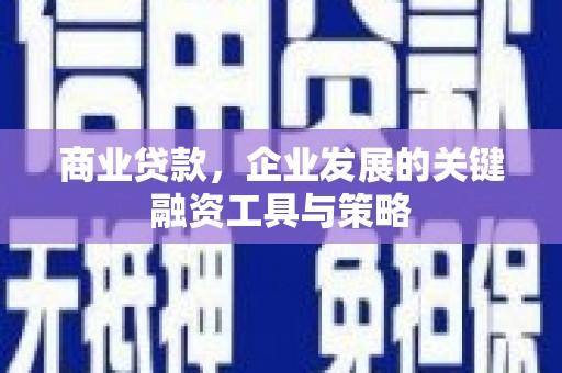 西吉商业贷款，企业发展的关键融资工具与策略
