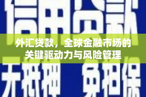 西吉外汇贷款，全球金融市场的关键驱动力与风险管理