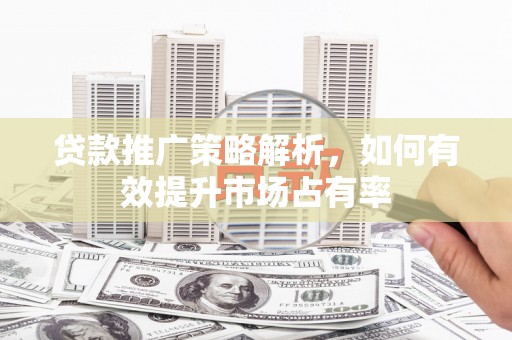 西吉贷款推广策略解析，如何有效提升市场占有率