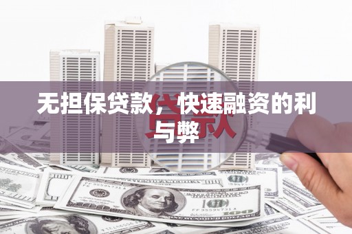 西吉无担保贷款，快速融资的利与弊