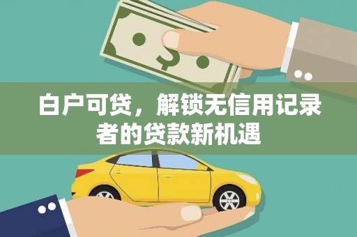 西吉白户可贷，解锁无信用记录者的贷款新机遇
