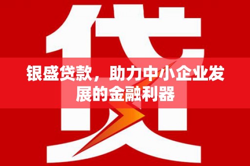西吉银盛贷款，助力中小企业发展的金融利器