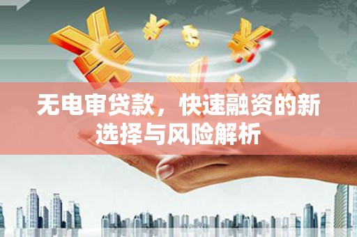 西吉无电审贷款，快速融资的新选择与风险解析