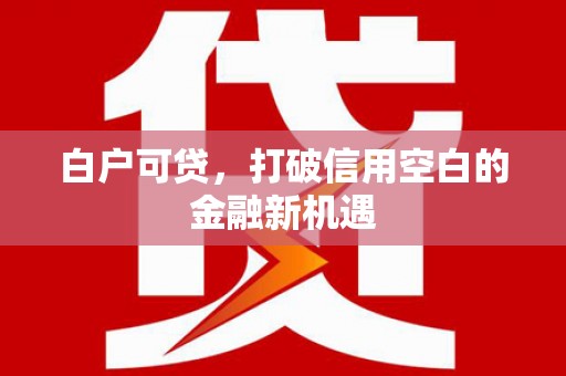 西吉白户可贷，打破信用空白的金融新机遇