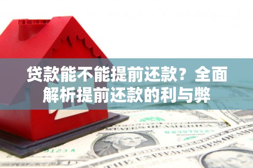西吉贷款能不能提前还款？全面解析提前还款的利与弊
