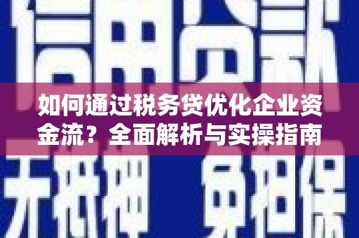 西吉如何通过税务贷优化企业资金流？全面解析与实操指南