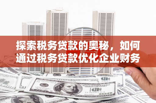 西吉探索税务贷款的奥秘，如何通过税务贷款优化企业财务