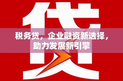 西吉税务贷，企业融资新选择，助力发展新引擎