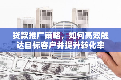 西吉贷款推广策略，如何高效触达目标客户并提升转化率