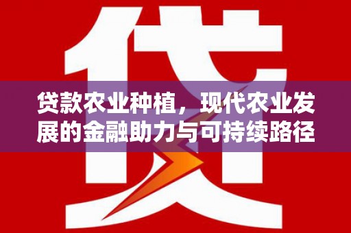 西吉贷款农业种植，现代农业发展的金融助力与可持续路径