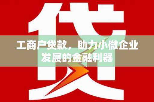 西吉工商户贷款，助力小微企业发展的金融利器