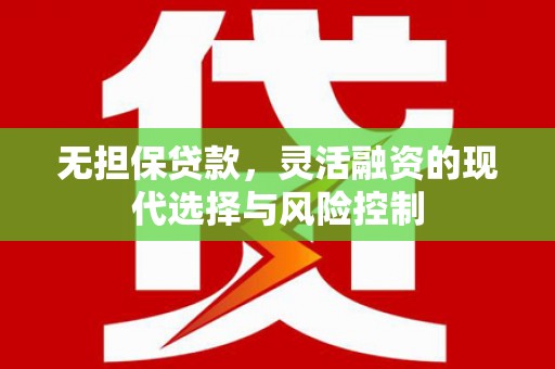 西吉无担保贷款，灵活融资的现代选择与风险控制