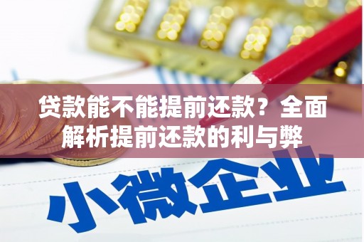 西吉贷款能不能提前还款？全面解析提前还款的利与弊