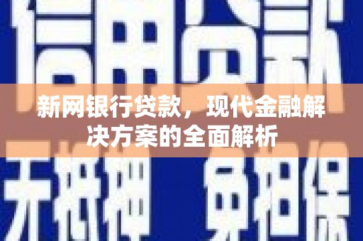 西吉新网银行贷款，现代金融解决方案的全面解析
