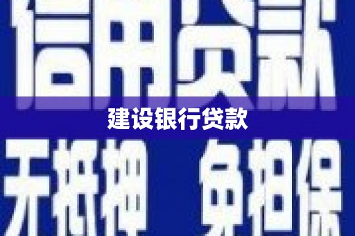 西吉建设银行贷款