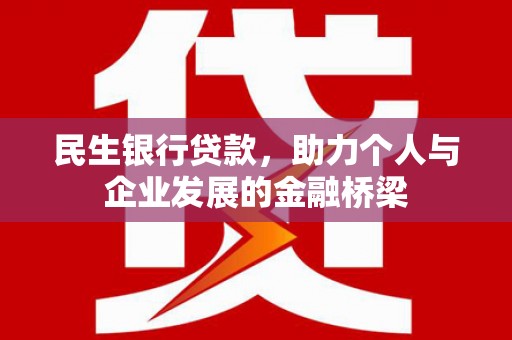 西吉民生银行贷款，助力个人与企业发展的金融桥梁