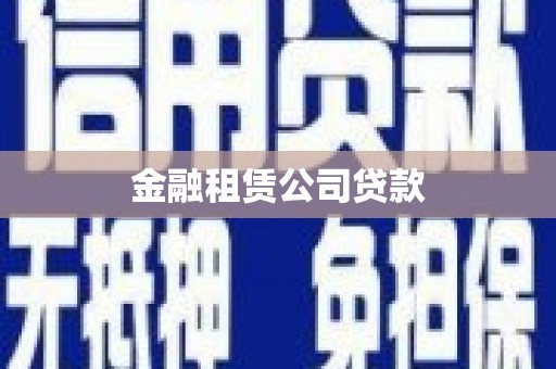 西吉金融租赁公司贷款