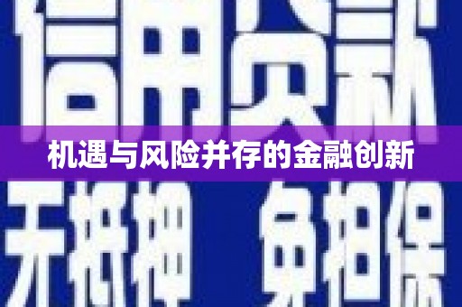 西吉机遇与风险并存的金融创新