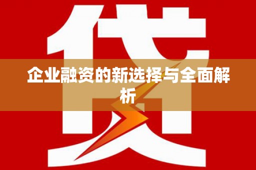 西吉企业融资的新选择与全面解析