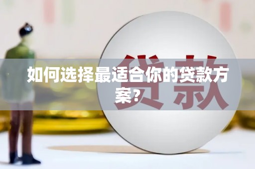 西吉如何选择最适合你的贷款方案？